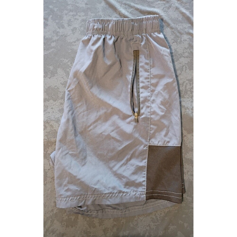 Bollinger Gray Quick-Dry Shorts Drawstring Elastic Waist Zip Pockets Men Size L - Picture 4 of 4
